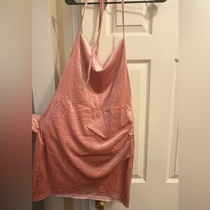 SHEIN Blush Velvet Dress